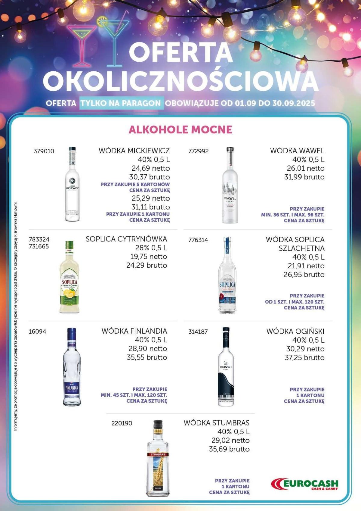 Gazetka Eurocash - Ulotka Okolicznościowa - ważna od 01.09. do 30.09.
