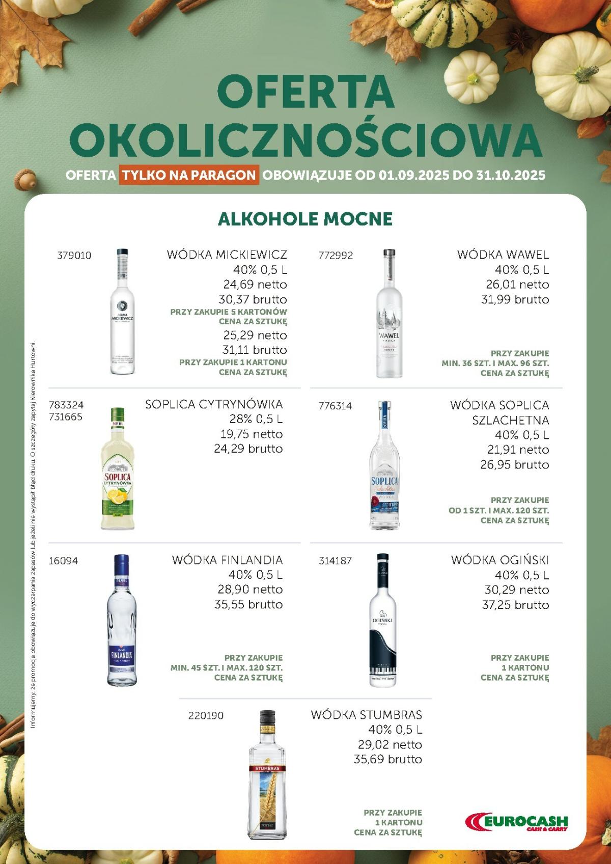 Gazetka Eurocash - Oferta Okolicznościowa - ważna od 01.09. do 31.10.