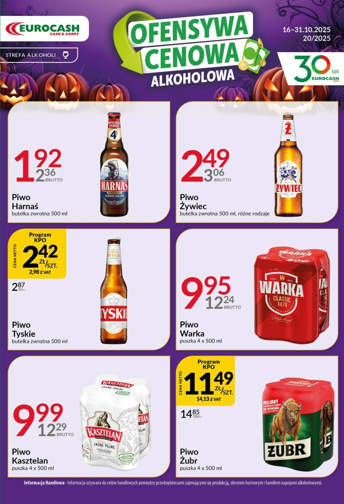 Gazetka Eurocash - Ofensywa Alkoholowa - ważna od 16.10. do 31.10.