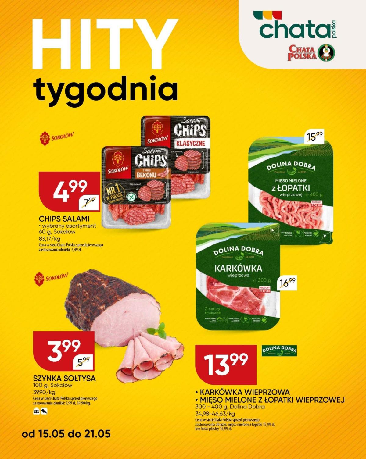 Chata Polska - Hity tygodnia gazetka ważna od 15.05. - 21.05.