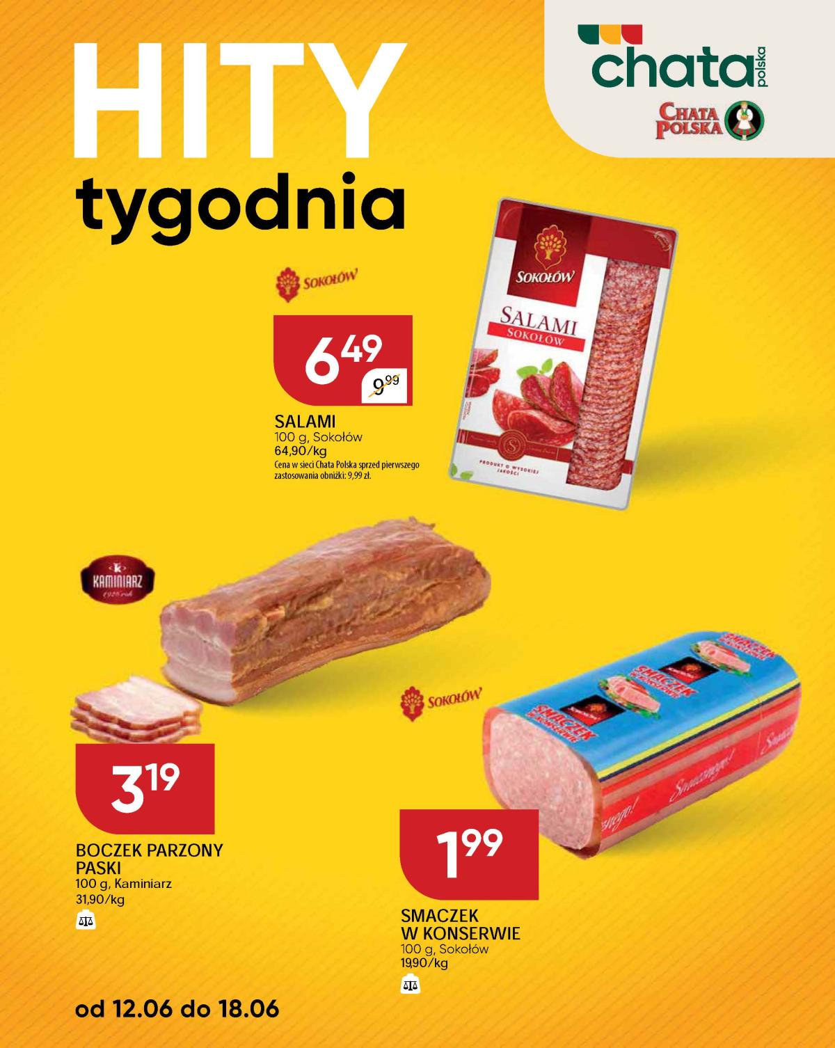 Gazetka Chata Polska - Hity tygodnia ważna od 12.06. - 18.06.