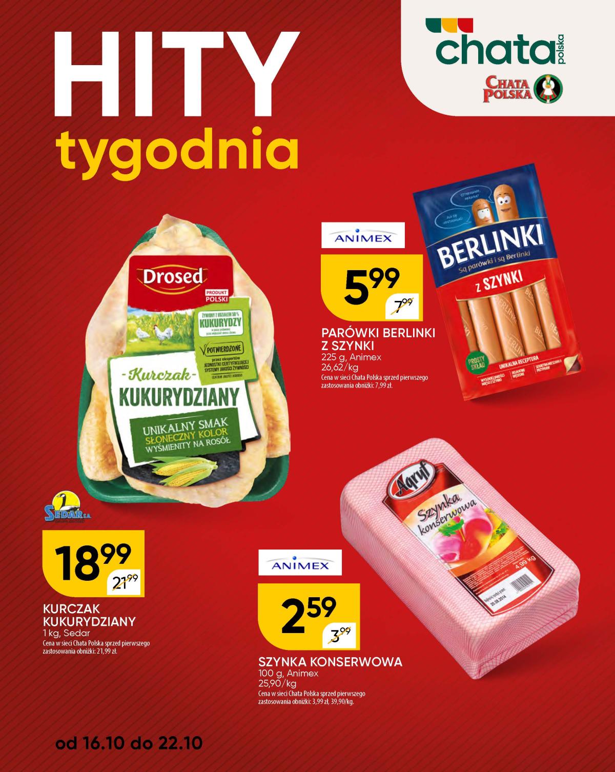 Gazetka Chata Polska - ważna od 16.10. do 22.10.
