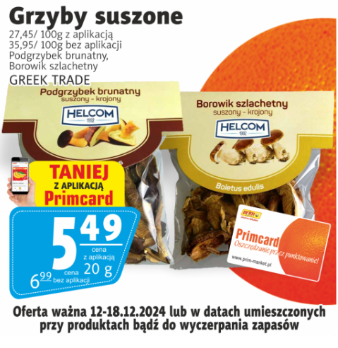 Prim Market - Oferta Primcard gazetka ważna od 12.12. - 18.12.