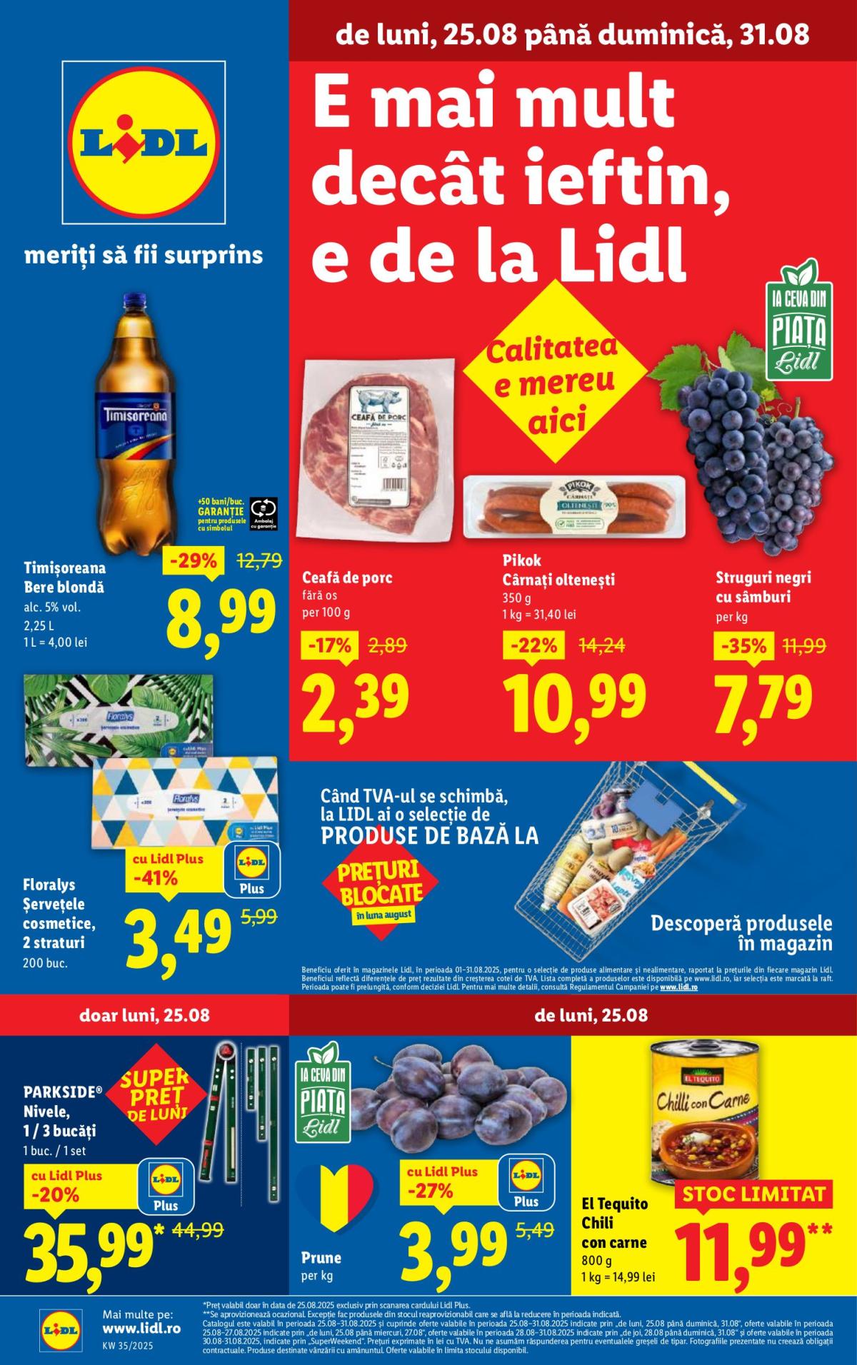 Catalog Lidl online – oferte valabile din 25.08.
