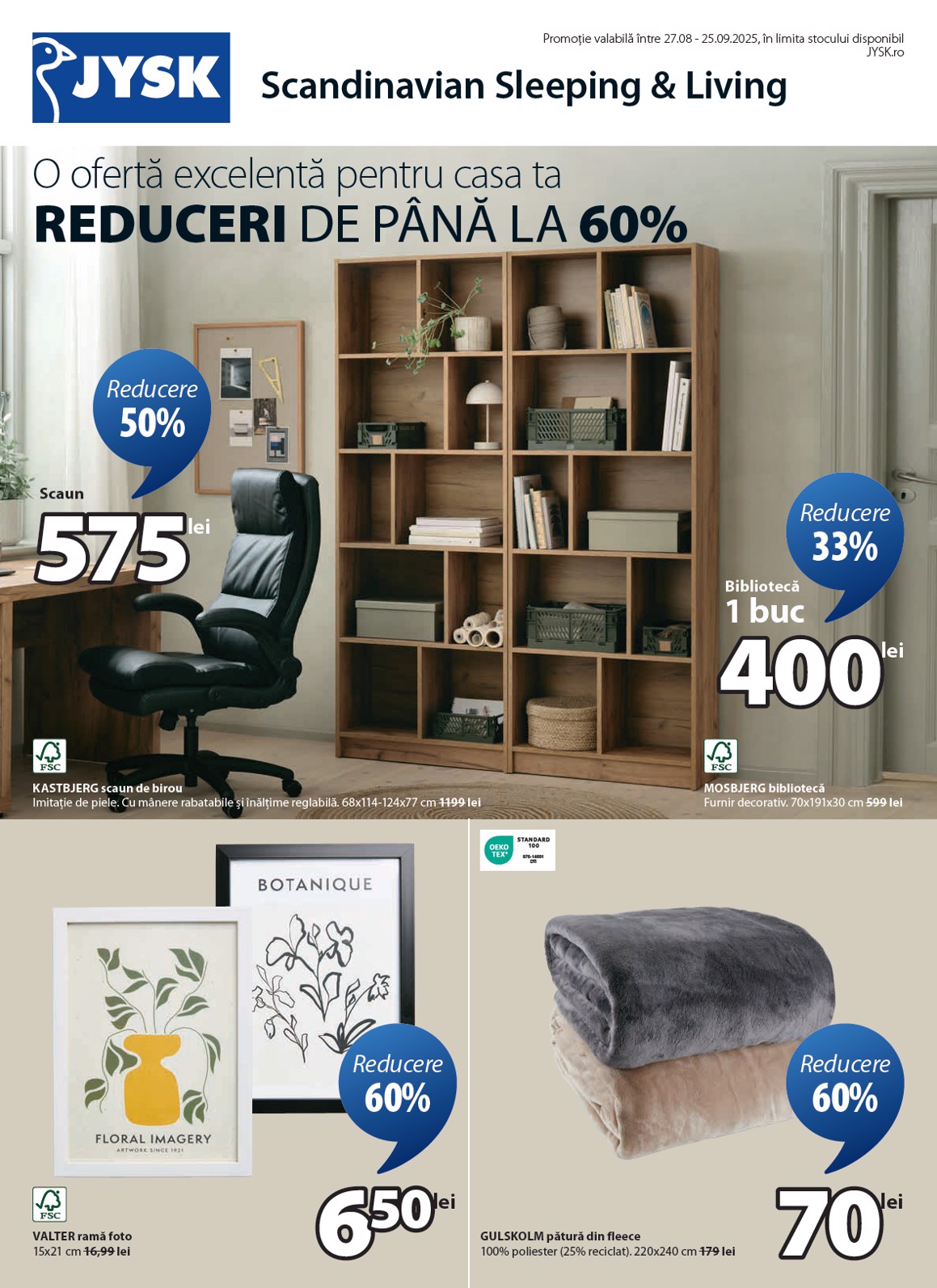 Catalog JYSK online – oferte valabile din 27.08.