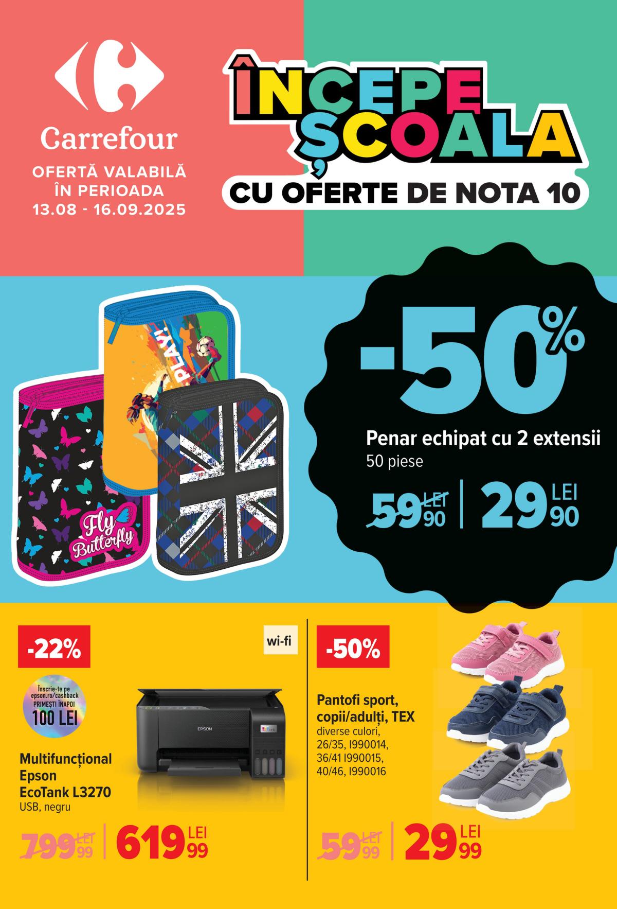 Catalog Carrefour - Back to School valabil din 13.08. până pe 16.09.