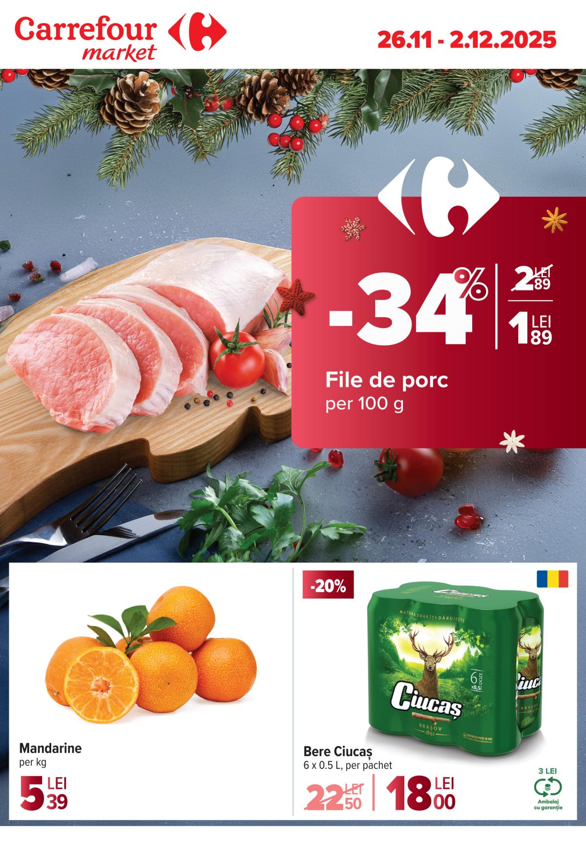 Catalog Carrefour Market online – oferte valabile din 26.11.