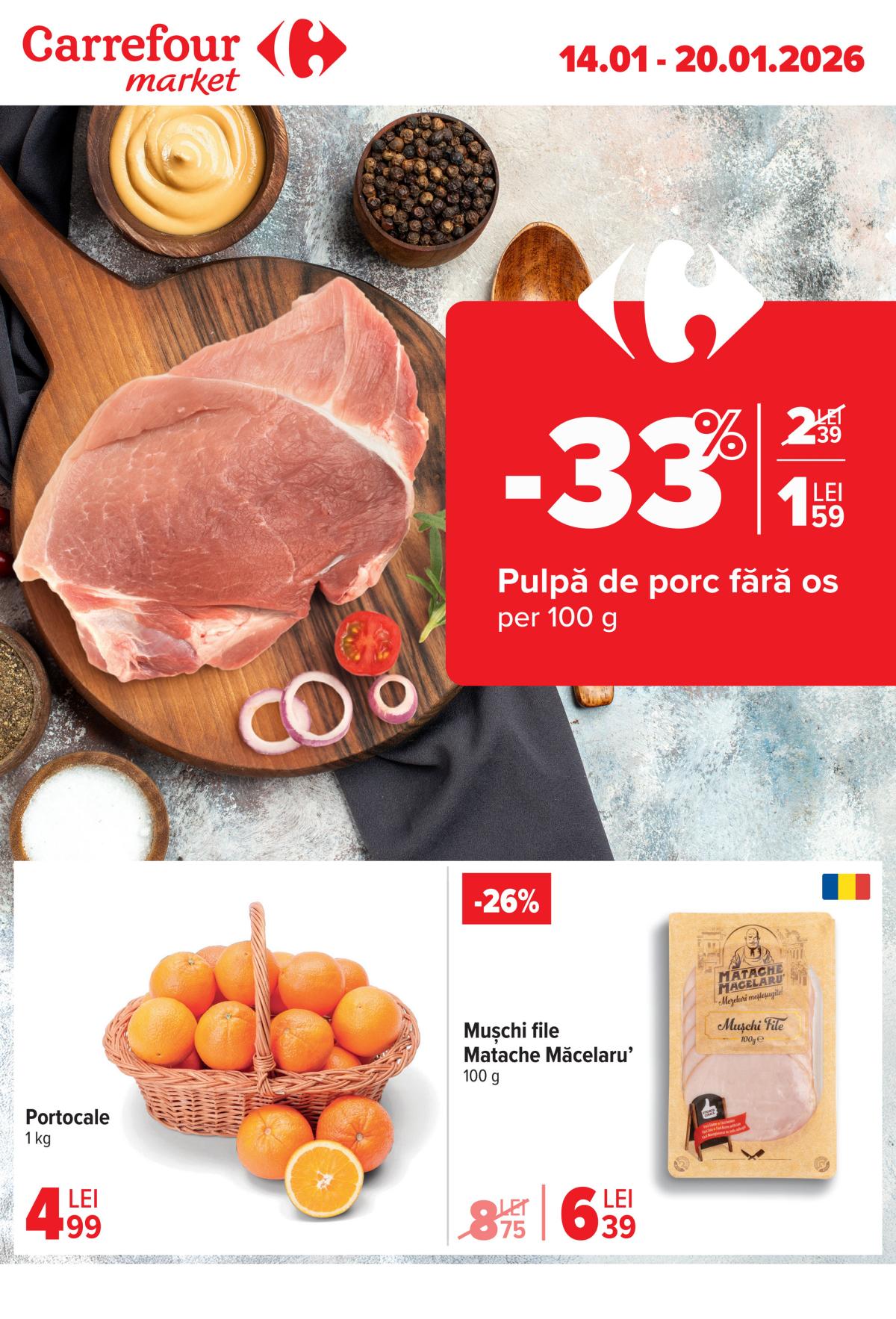 Catalog Carrefour Market online – oferte valabile din 14.01.
