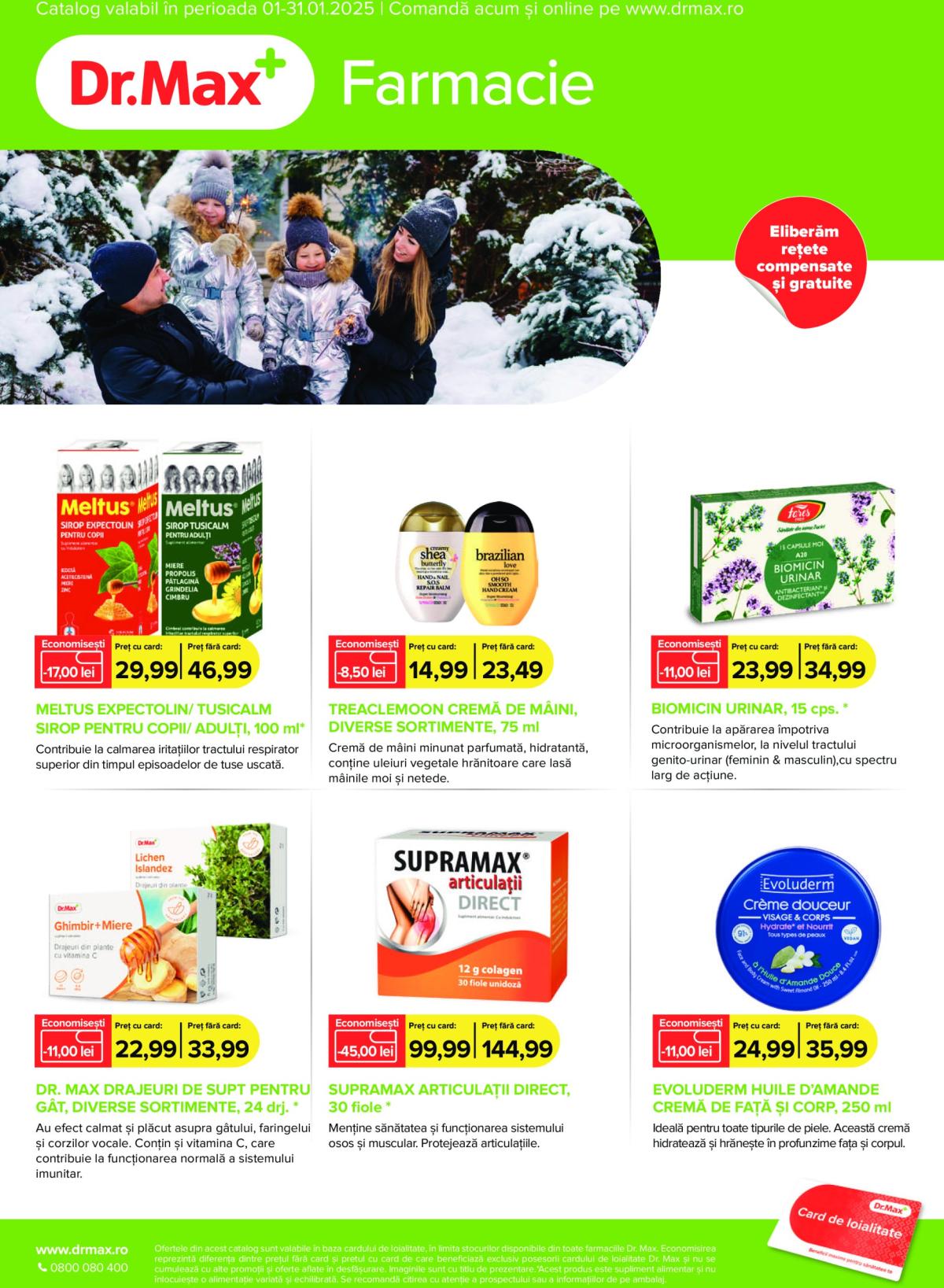 Catalog Dr. Max - Farmacie valabil din 01.01. - 31.01.