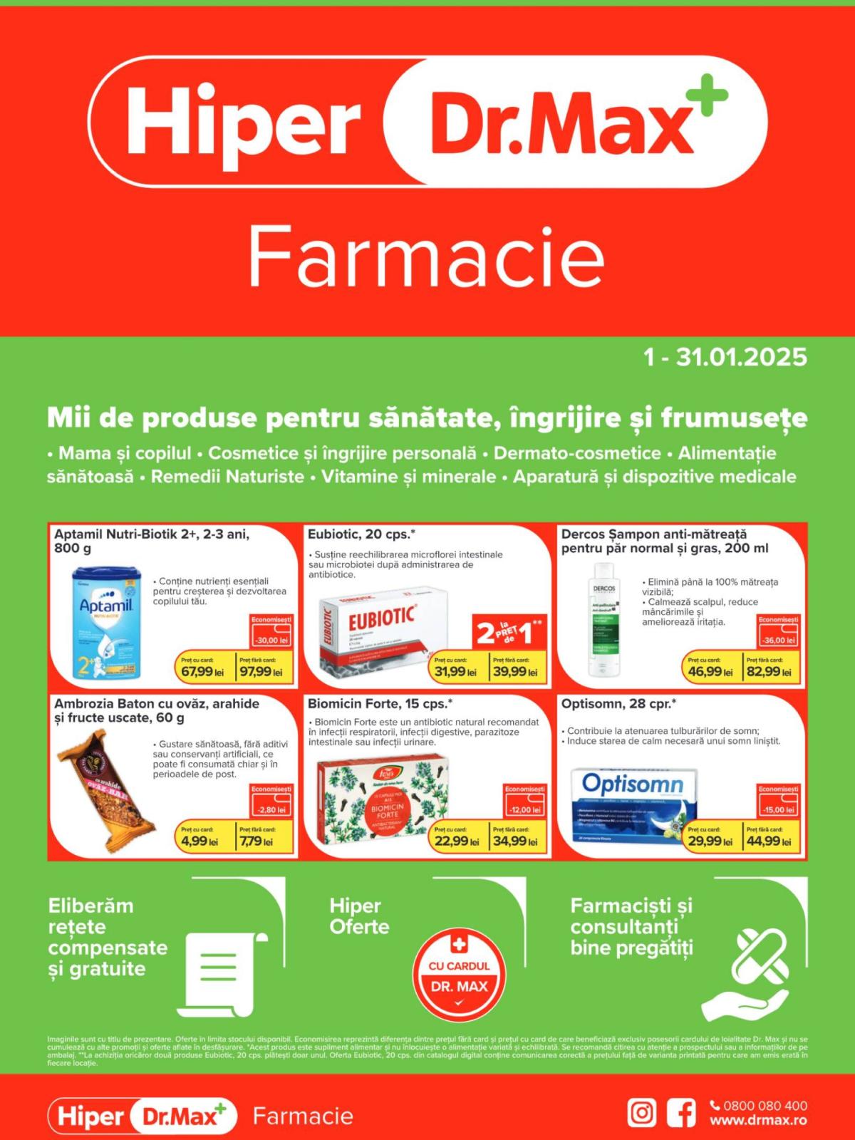 Catalog Dr. Max - Hiper Farmacie valabil din 01.01. - 31.01.