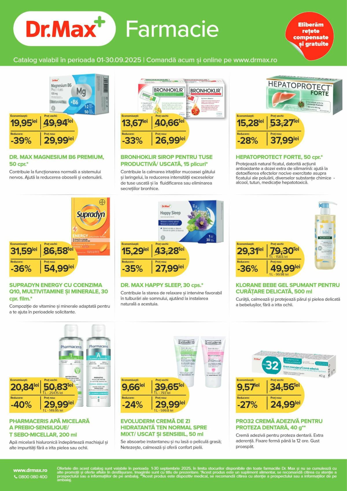 Catalog Dr. Max - Farmacie 2 online – oferte valabile din 01.09.