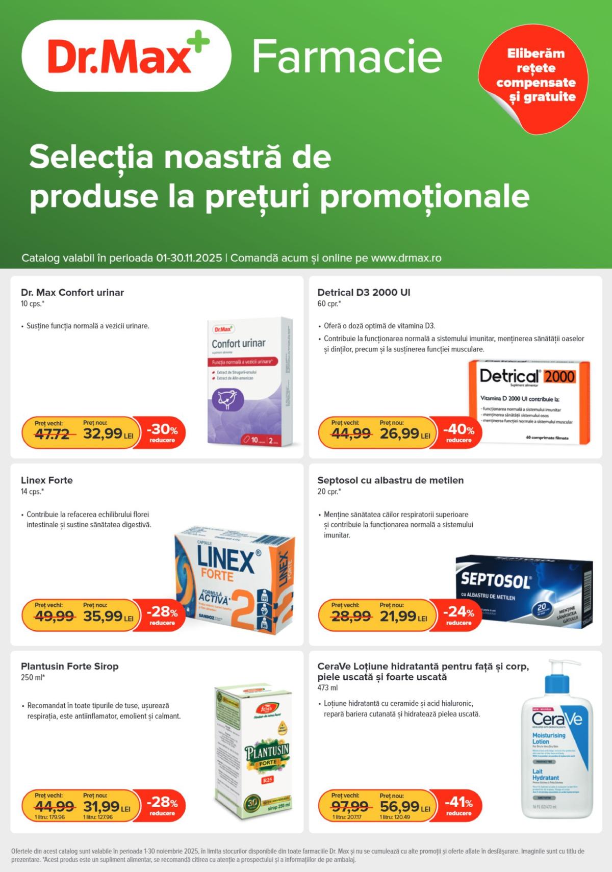 Catalog Dr. Max - Farmacie online – oferte valabile din 01.11.