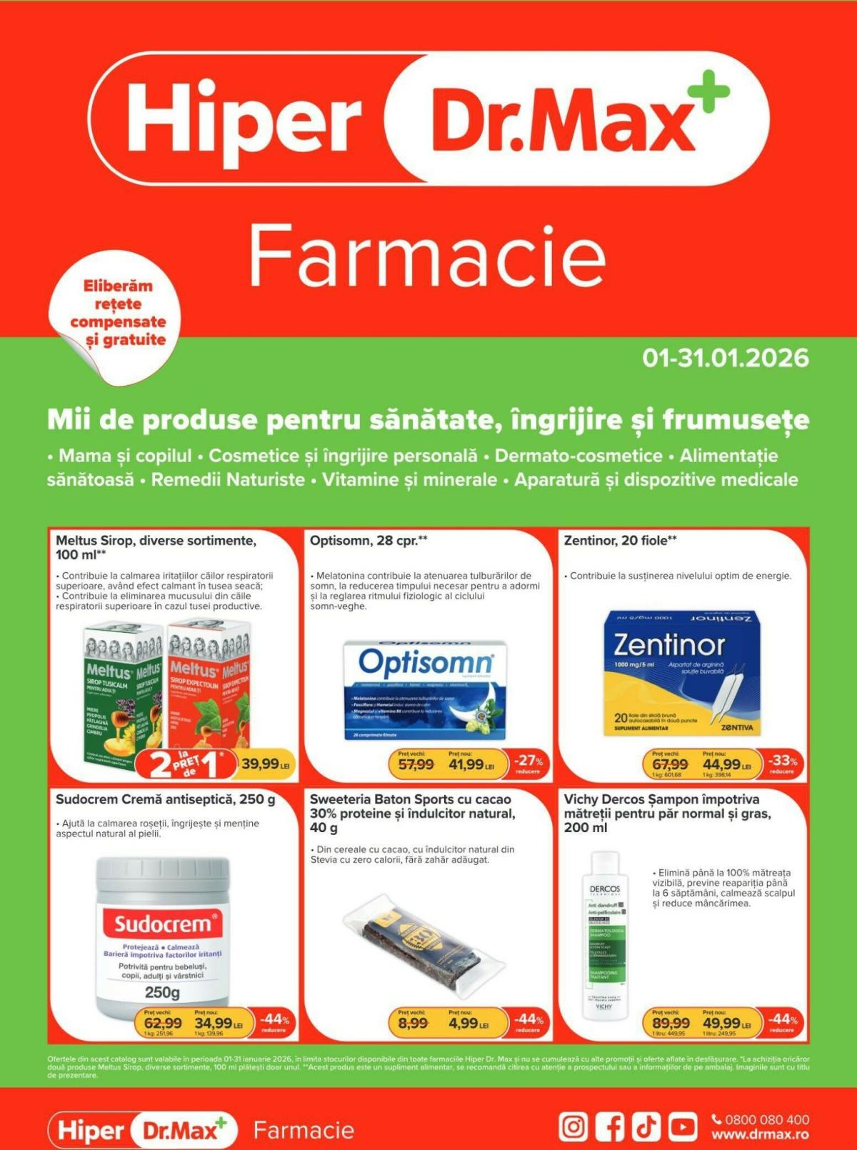 Catalog Dr. Max - Hiper Farmacie online – oferte valabile din 01.01.