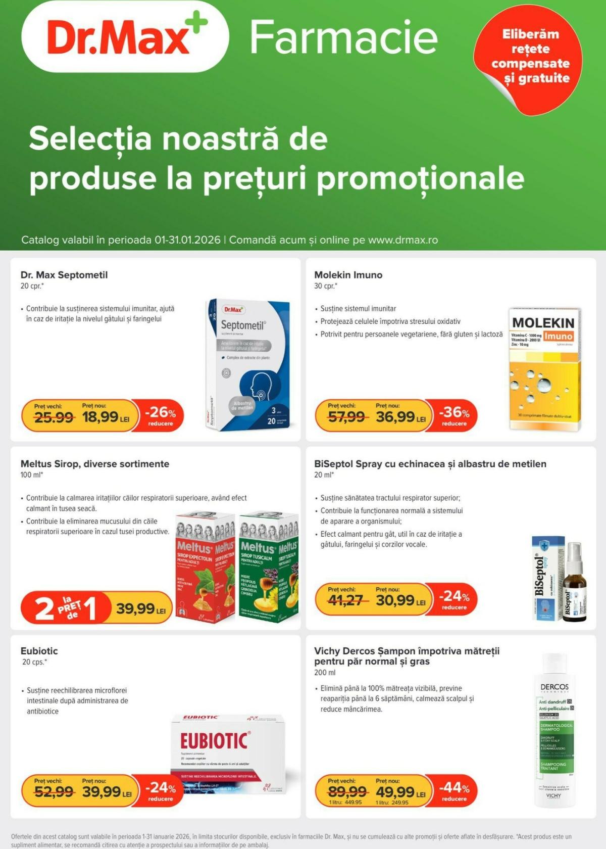 Catalog Dr. Max - Farmacie online – oferte valabile din 01.01.