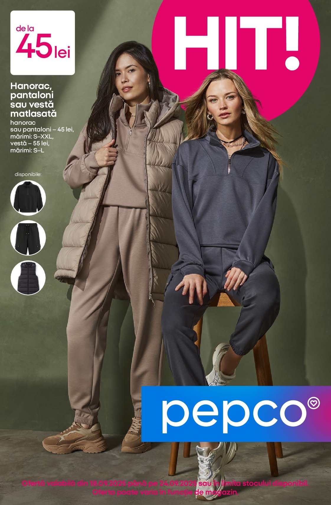 Catalog Pepco - Îmbrăcăminte pentru toamnă online – oferte valabile din 18.09.