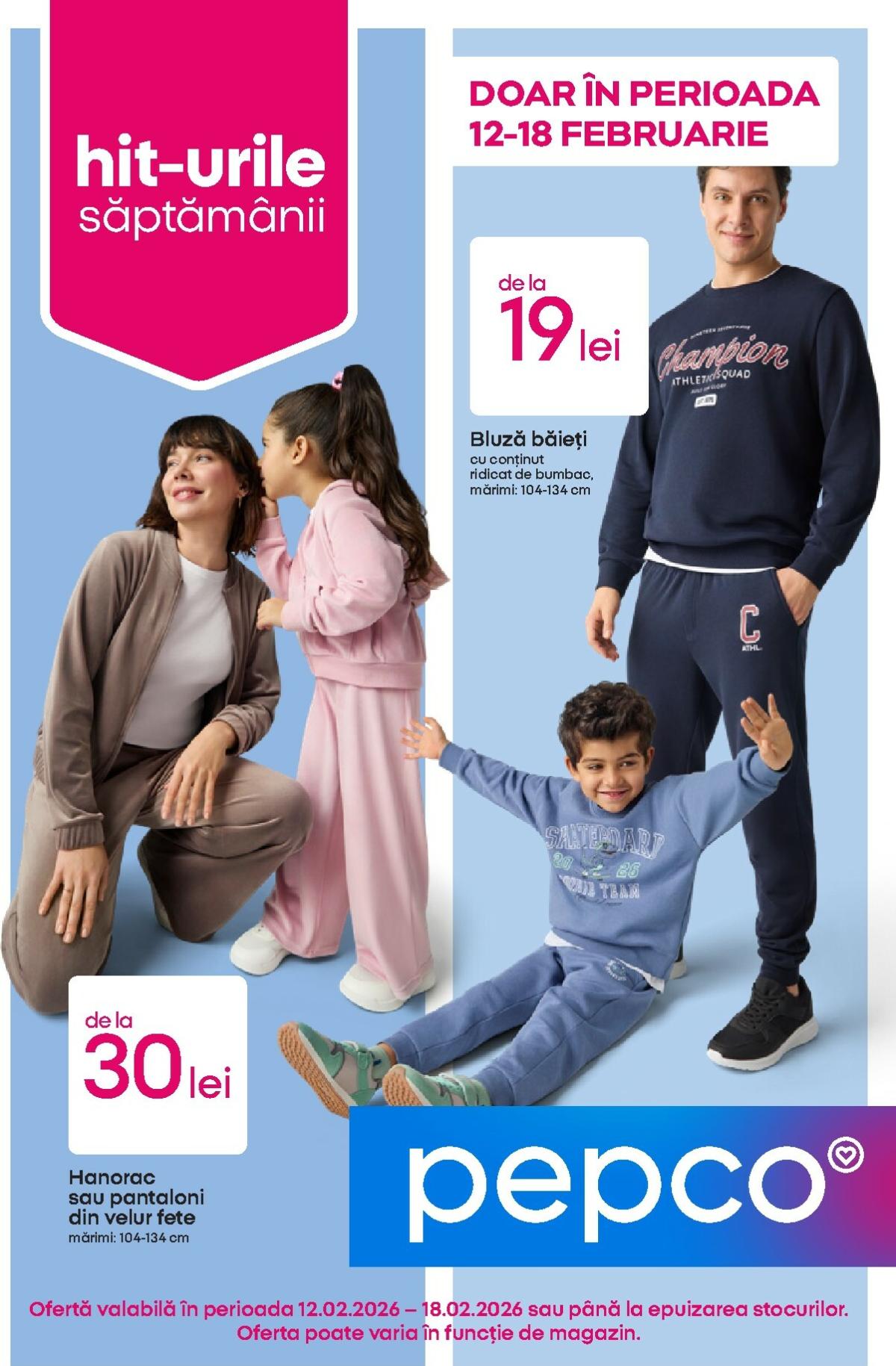 Catalog Pepco - Treninguri pentru întreaga familie online – oferte valabile din 12.02.2026