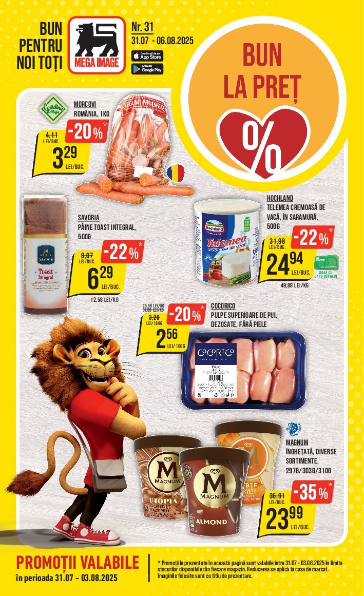 Catalog Mega Image valabil din 31.07. până pe 06.08.