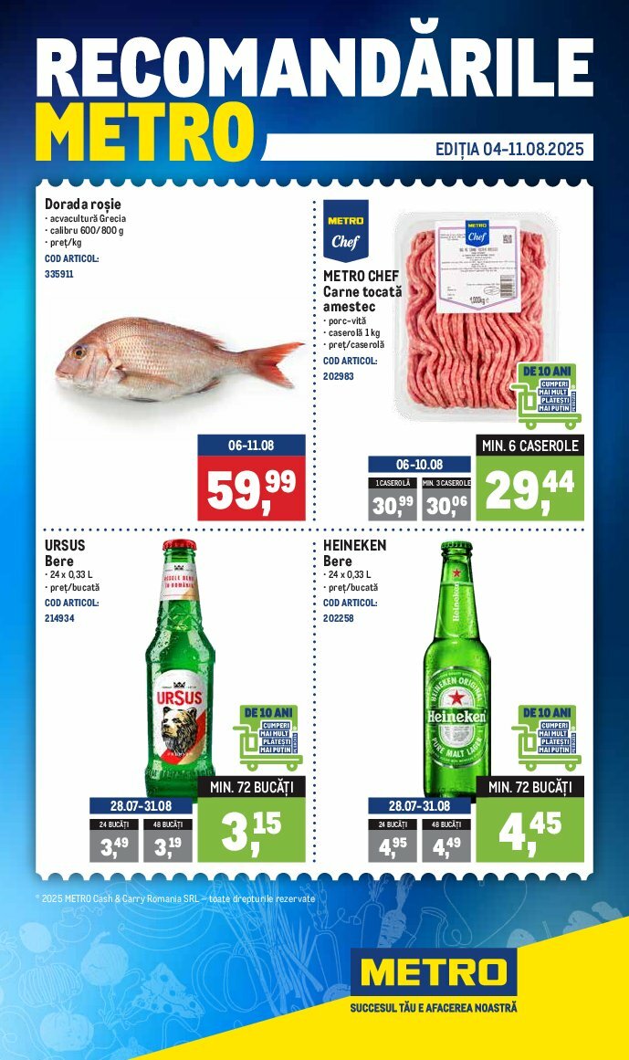 Catalog Metro - Recomandările valabil din 04.08. până pe 11.08.