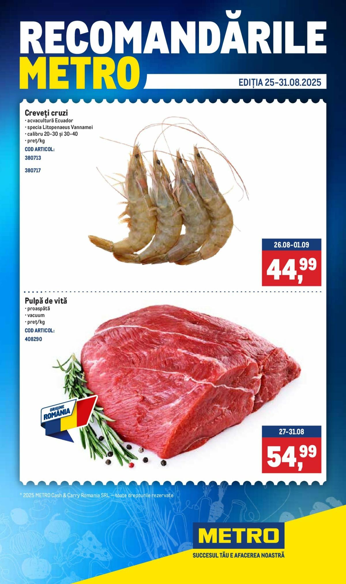 Catalog Metro - Recomandările online – oferte valabile din 25.08.