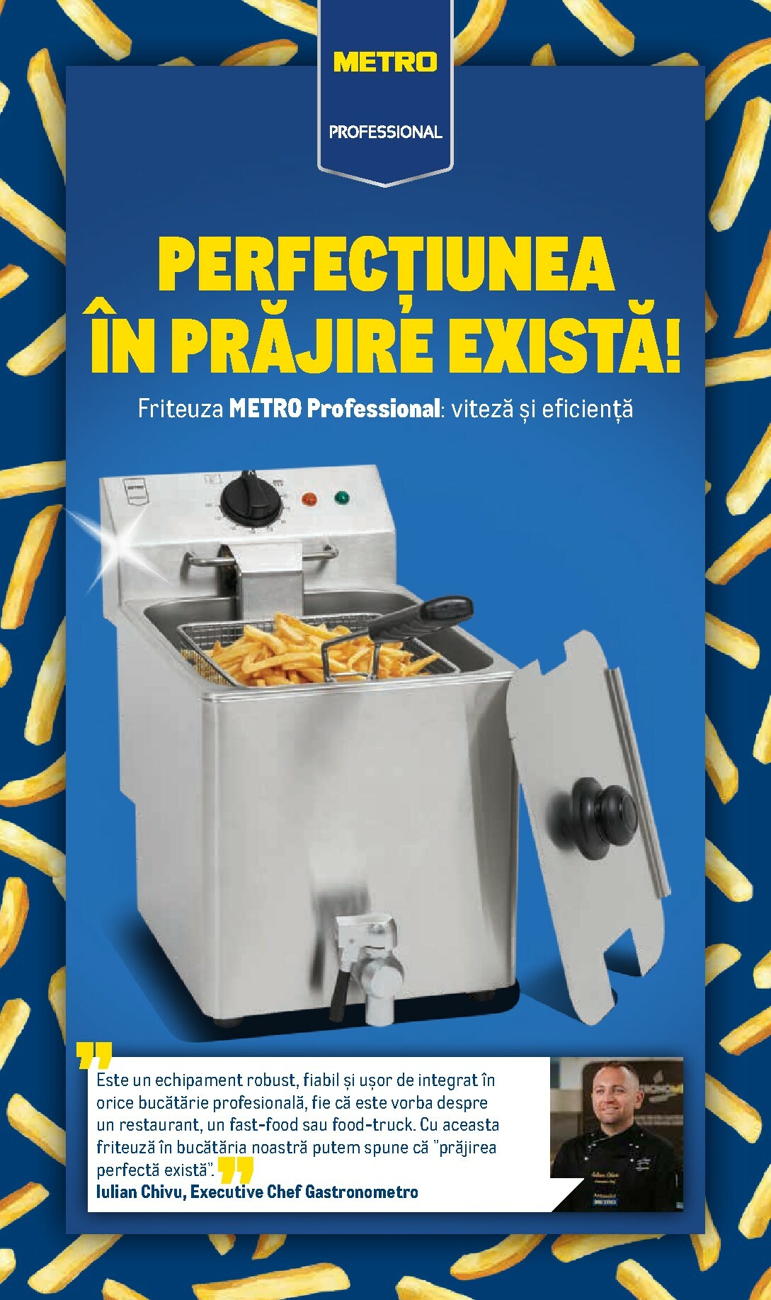 Catalog Metro - Friteuză profesională 8L cu robinet golire online – oferte valabile din 01.10.