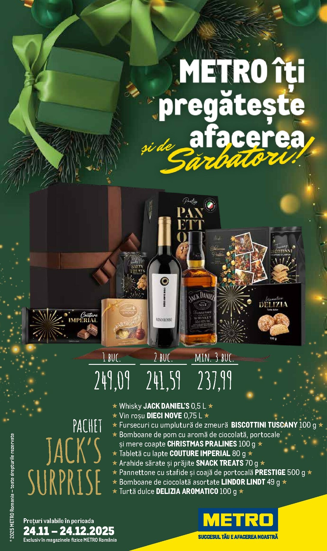 Catalog Metro - Coșuri cadou pentru Crăciun online – oferte valabile din 24.11.