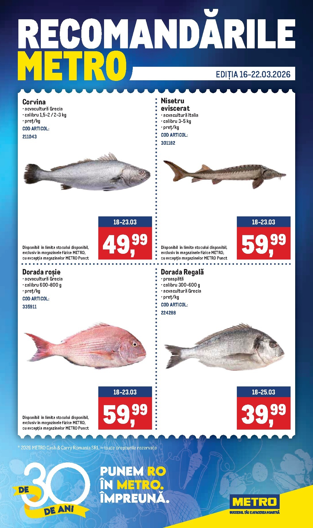 Catalog Metro - Recomandari online – oferte valabile din 16.03.2026