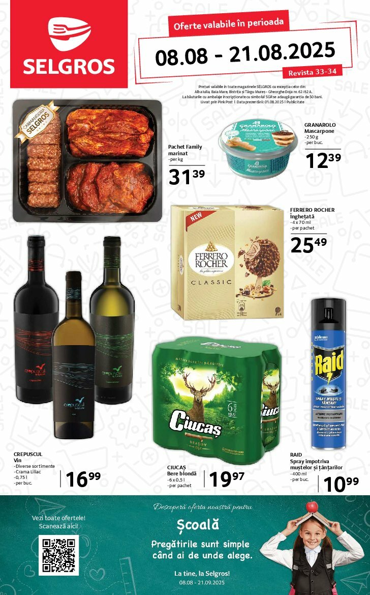 Catalog Selgros - Food valabil din 08.08. până pe 21.08.