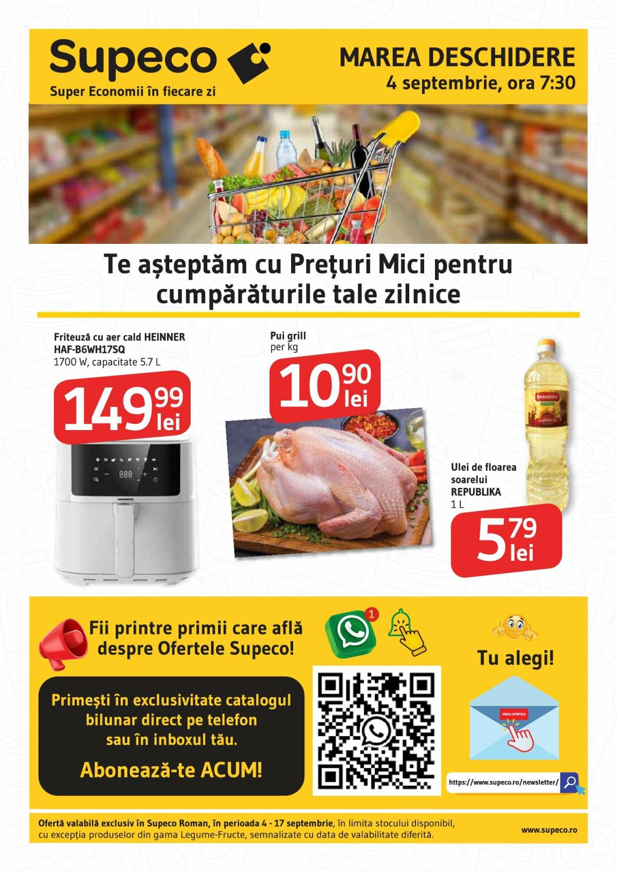 Catalog Supeco - Deschidere Roman online – oferte valabile din 04.09.