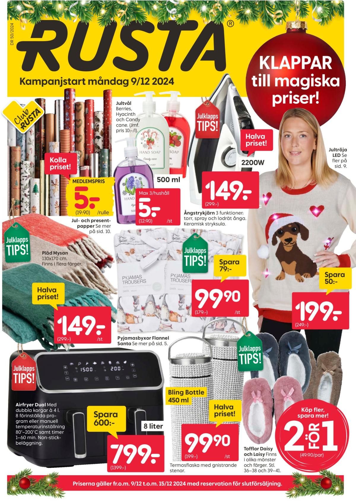 Rusta-reklambladet giltigt från 09/12 - 15/12