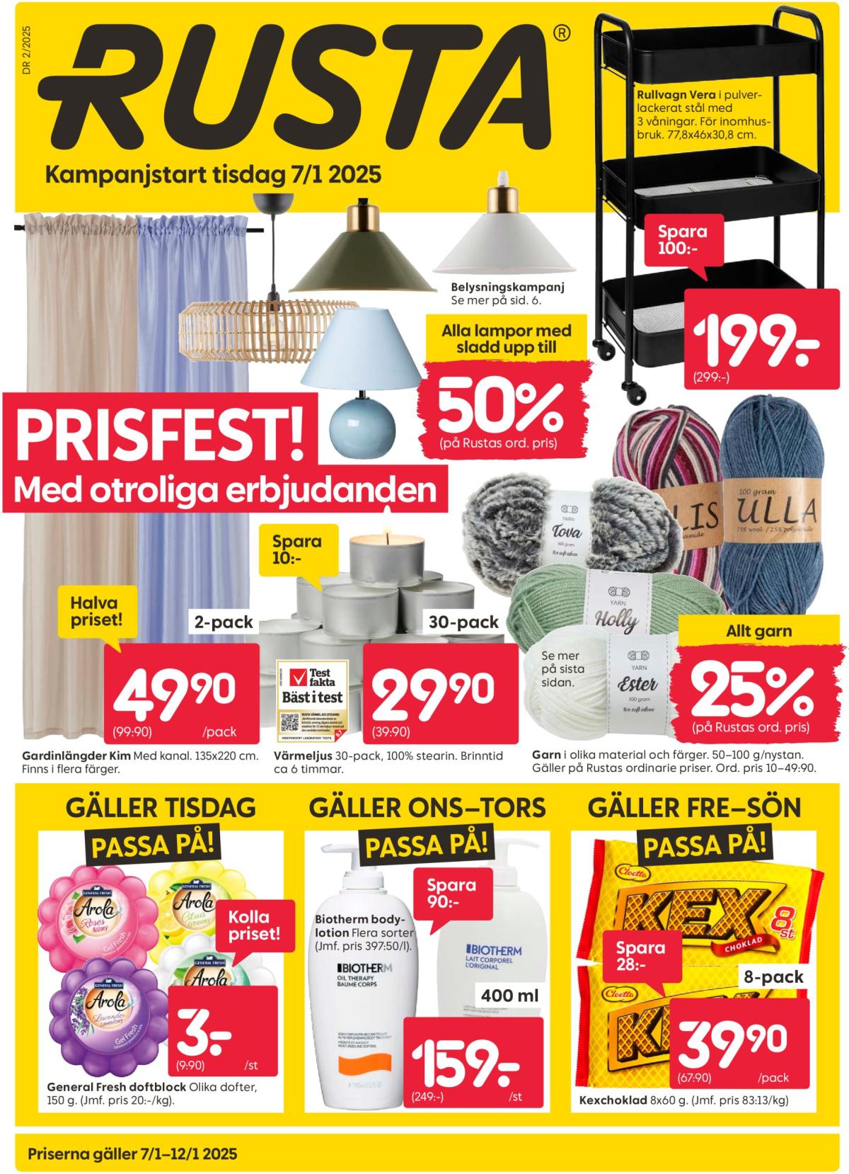 Rusta-reklambladet giltigt från 07/01 - 12/01