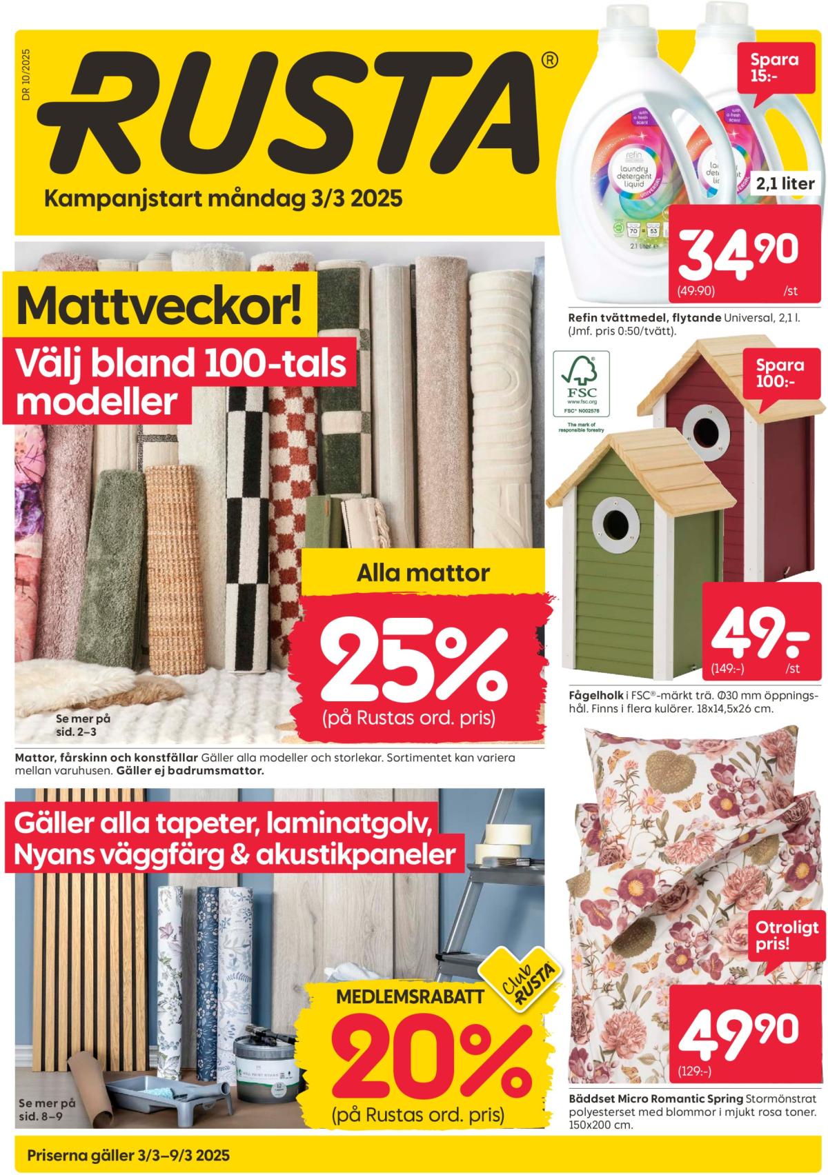 Rusta-reklambladet giltigt från 03/03 - 09/03