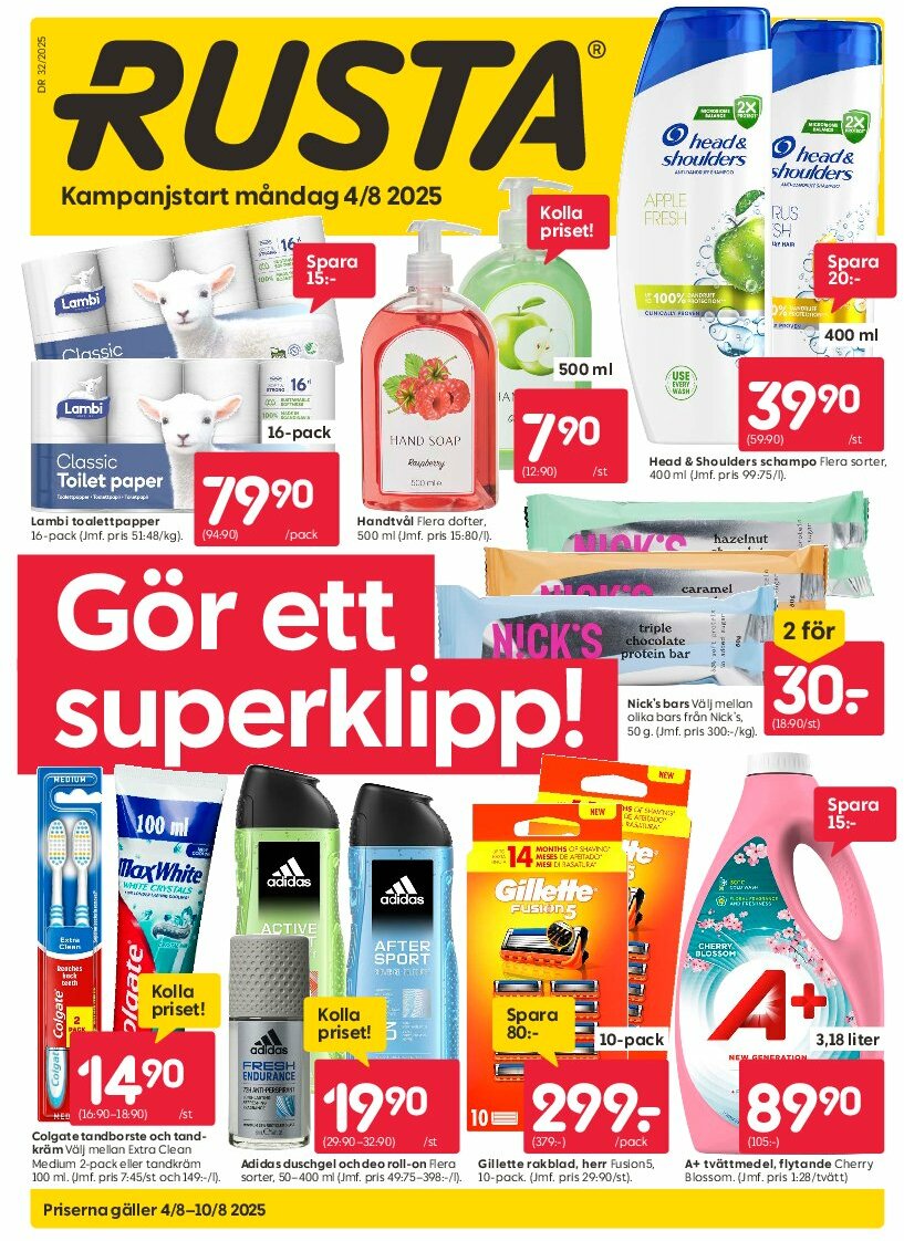 Rusta-reklambladet giltigt från 04/08 - 10/08