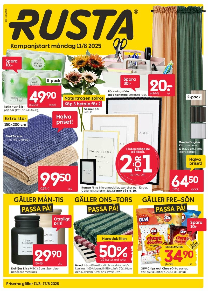 Rusta-reklambladet giltigt från 11/08 - 17/08