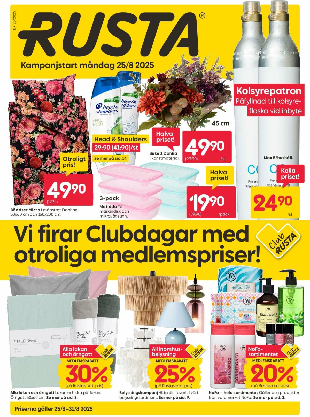 Rusta-reklambladet giltigt från 25/08 - 31/08