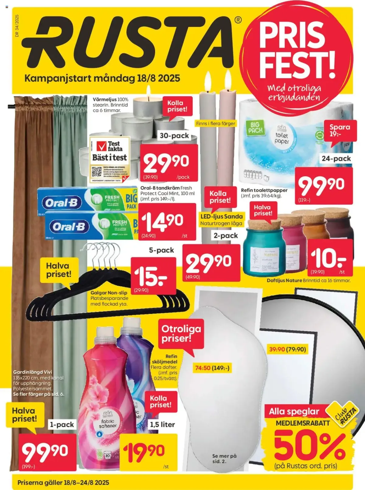 Rusta - erbjudanden från 18/08/2025