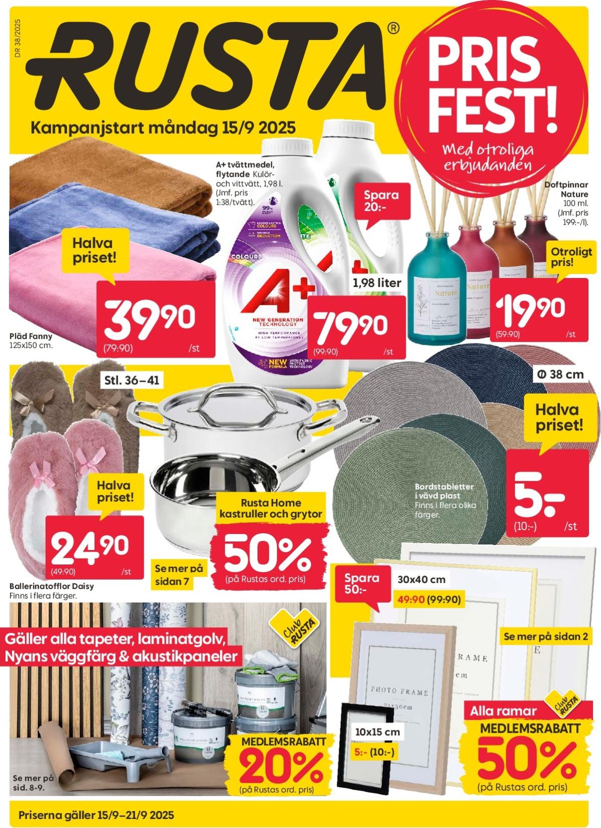 Rusta-reklambladet giltigt från 15/09 - 21/09