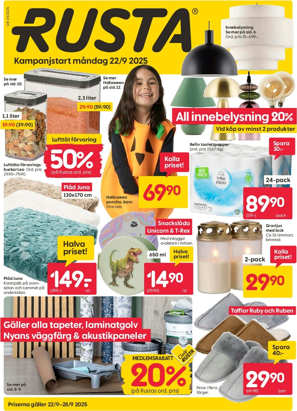 Rusta-reklambladet giltigt från 22/09 - 28/09