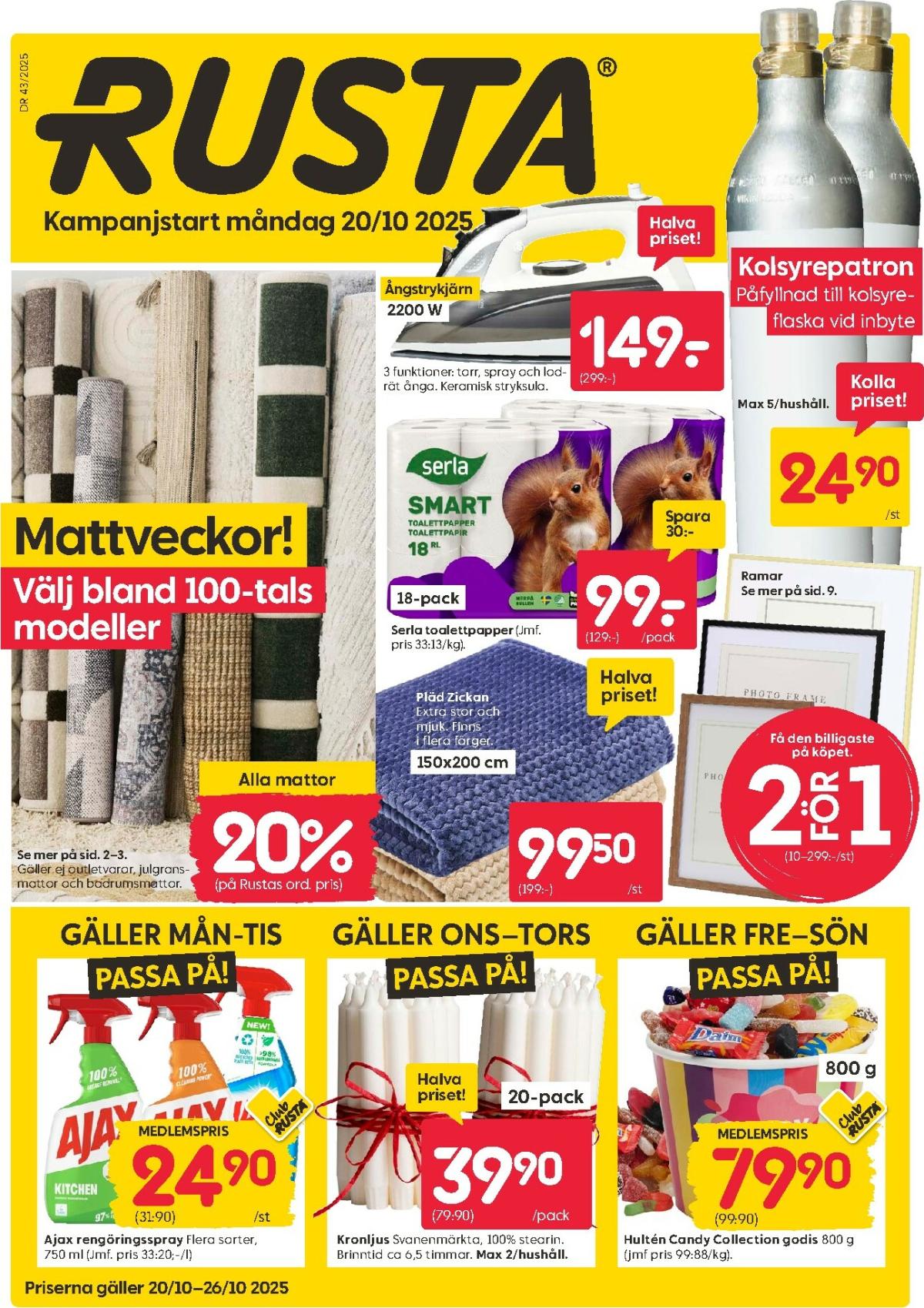 Rusta-reklambladet giltigt från 20/10 - 26/10