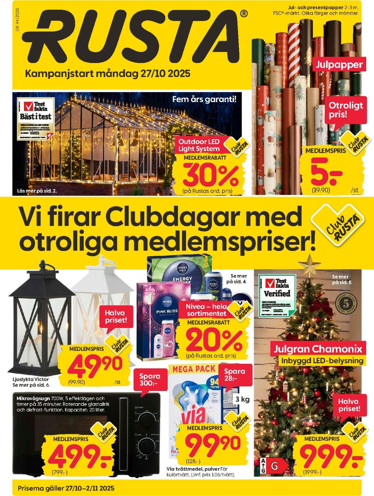 Rusta-reklambladet giltigt från 27/10 - 02/11