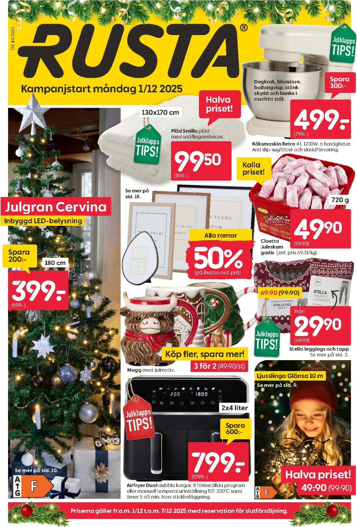 Rusta-reklambladet giltigt från 01/12 - 07/12