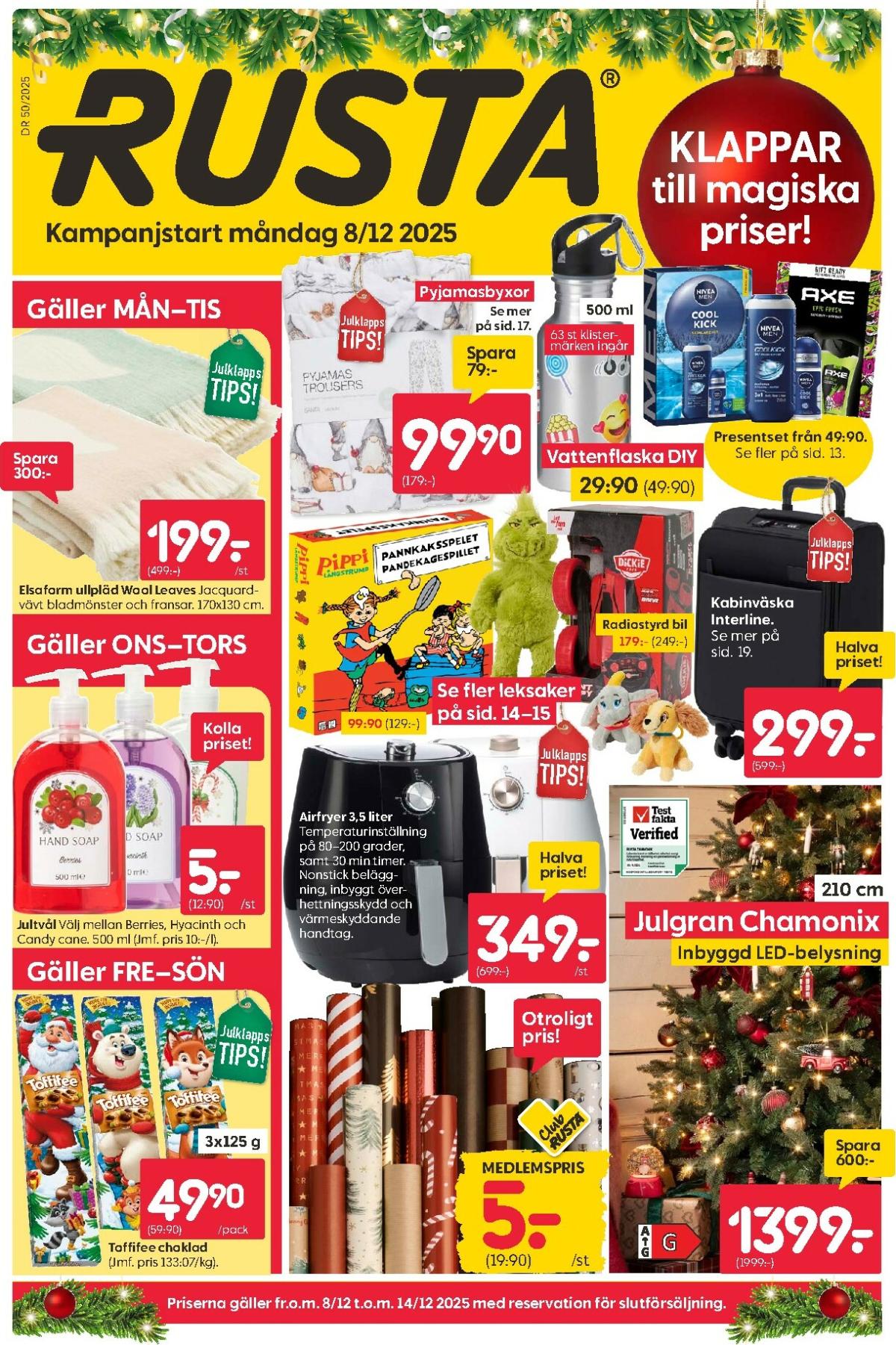 Rusta-reklambladet giltigt från 08/12 - 14/12