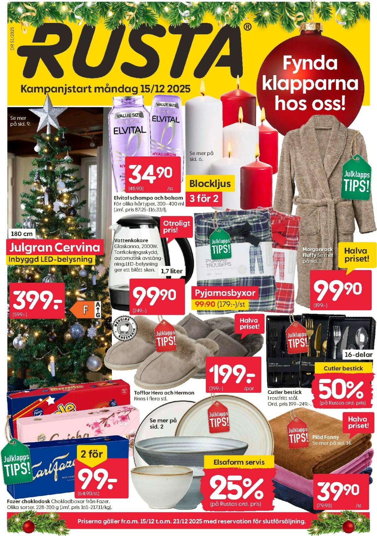 Rusta-reklambladet giltigt från 15/12 - 23/12