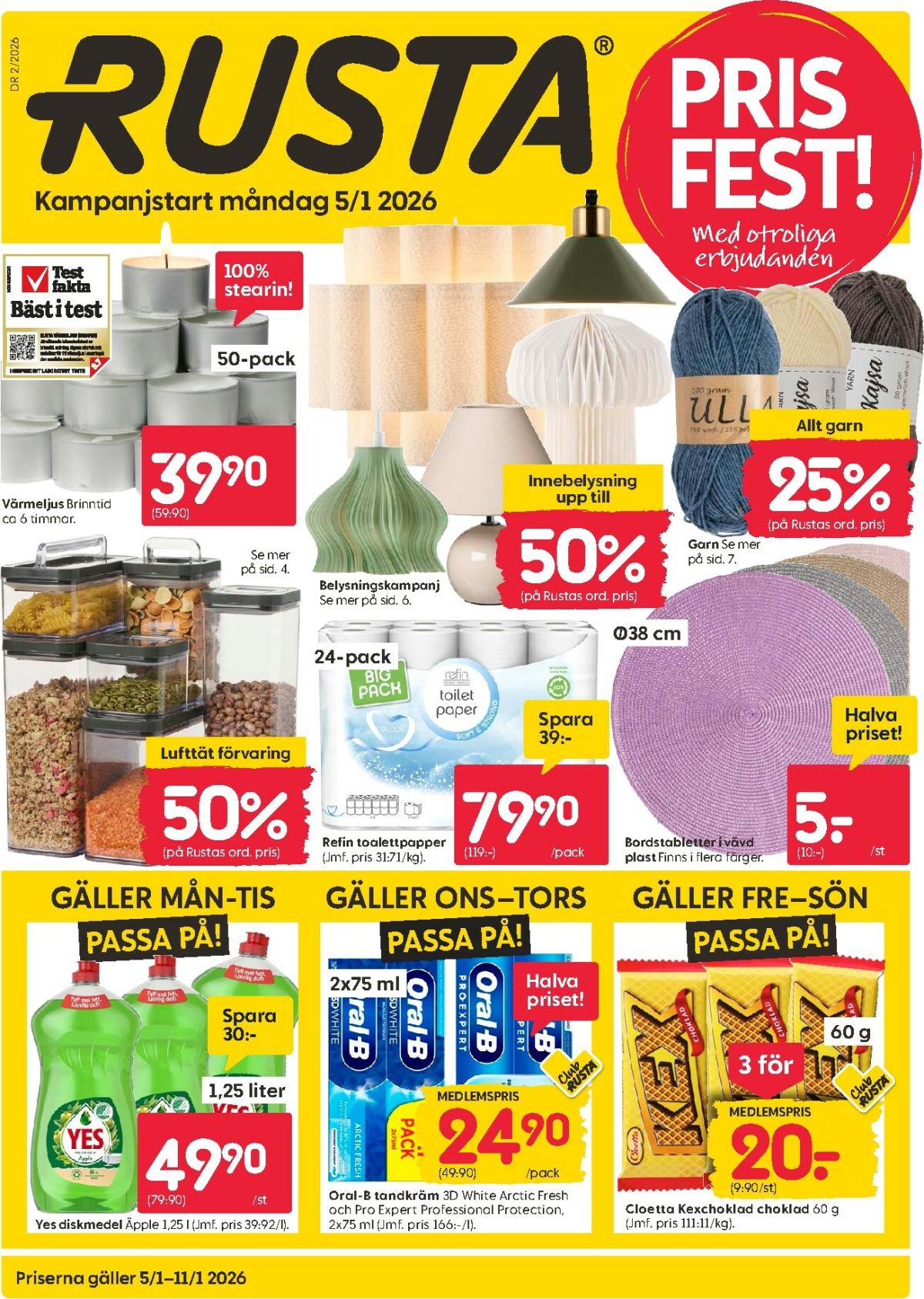 Rusta-reklambladet giltigt från 05/01 - 11/01