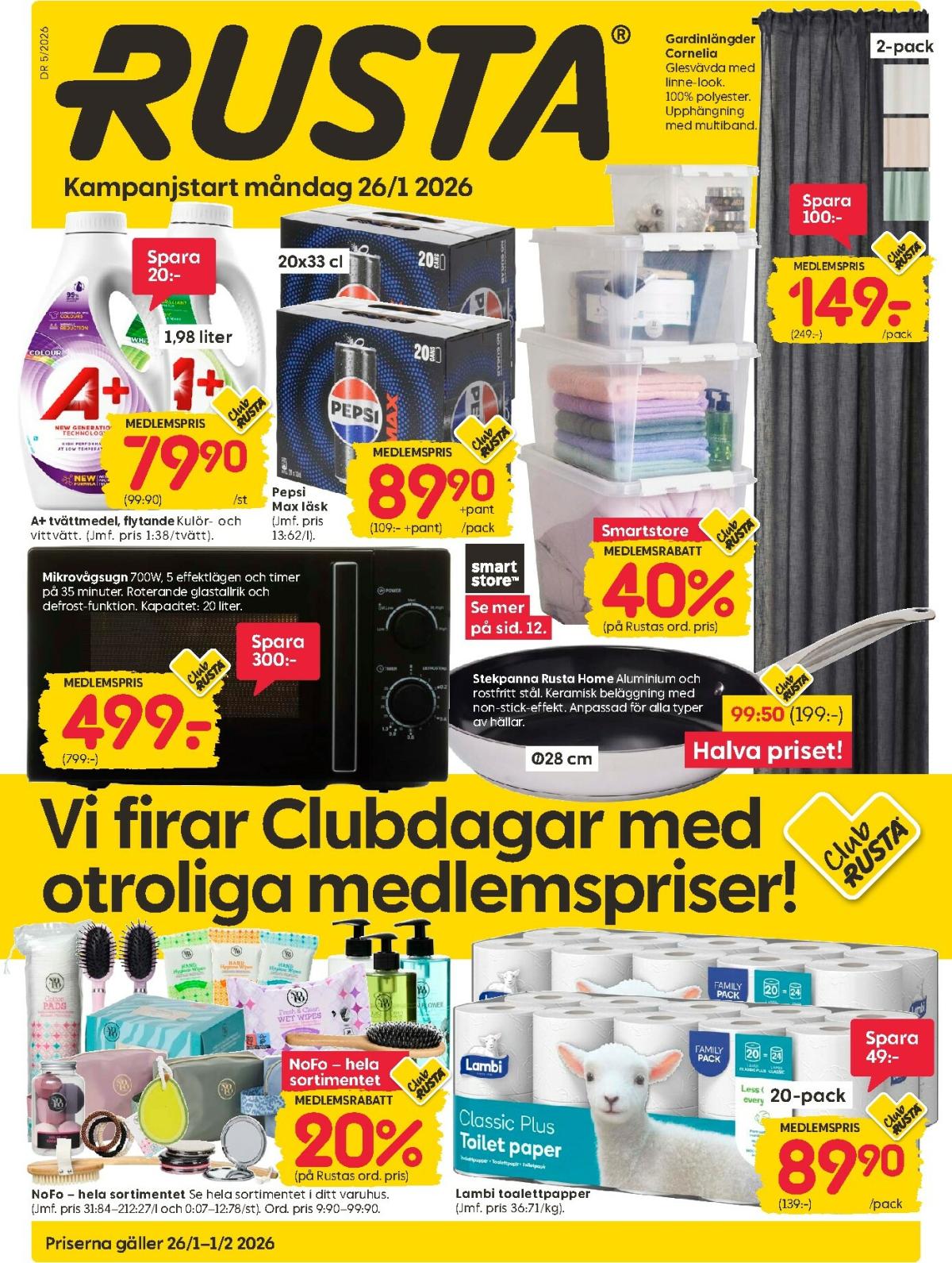 Rusta-reklambladet giltigt från 26/01 - 01/02