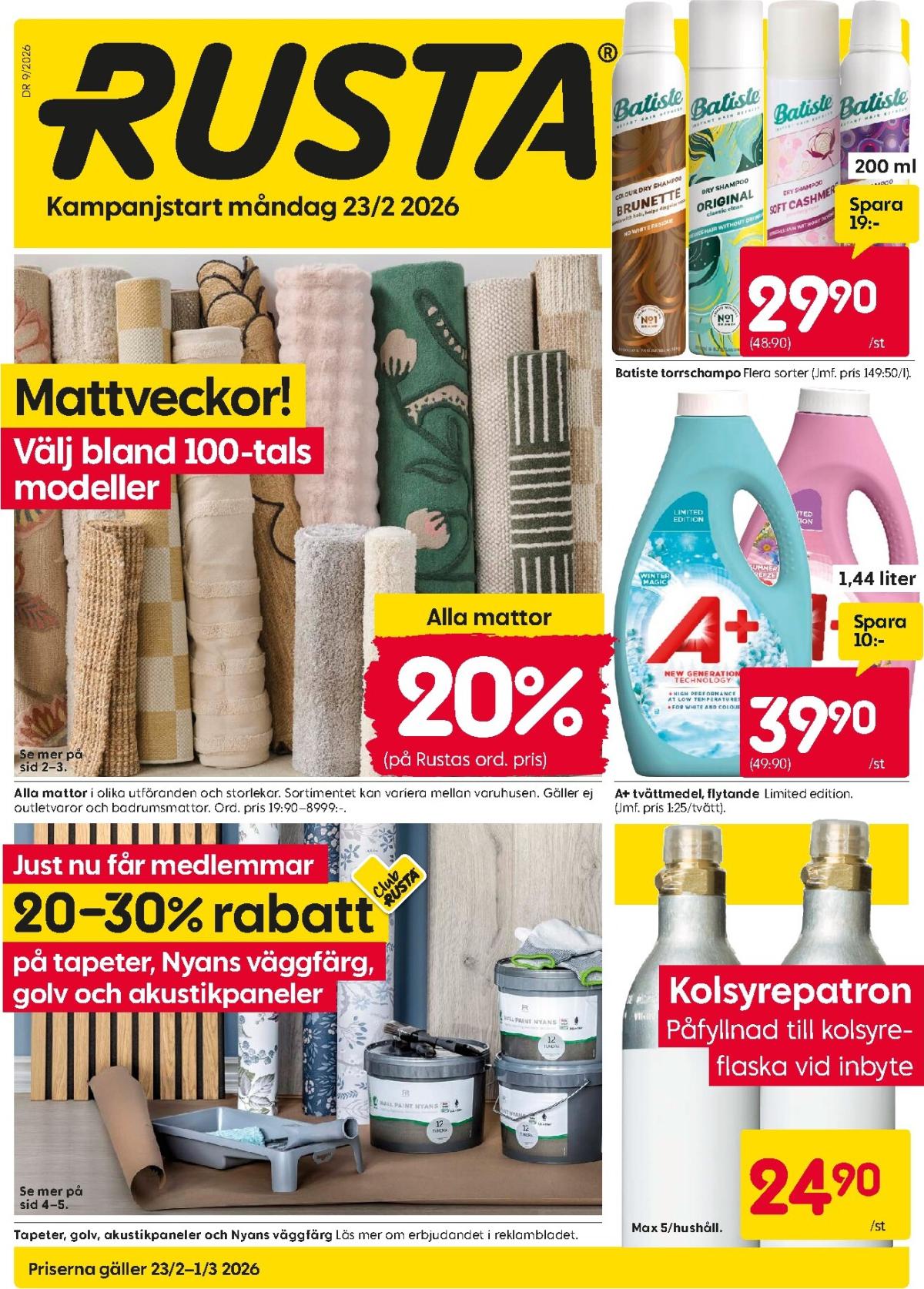 Rusta-reklambladet giltigt från 23/02/2026 - 01/03/2026