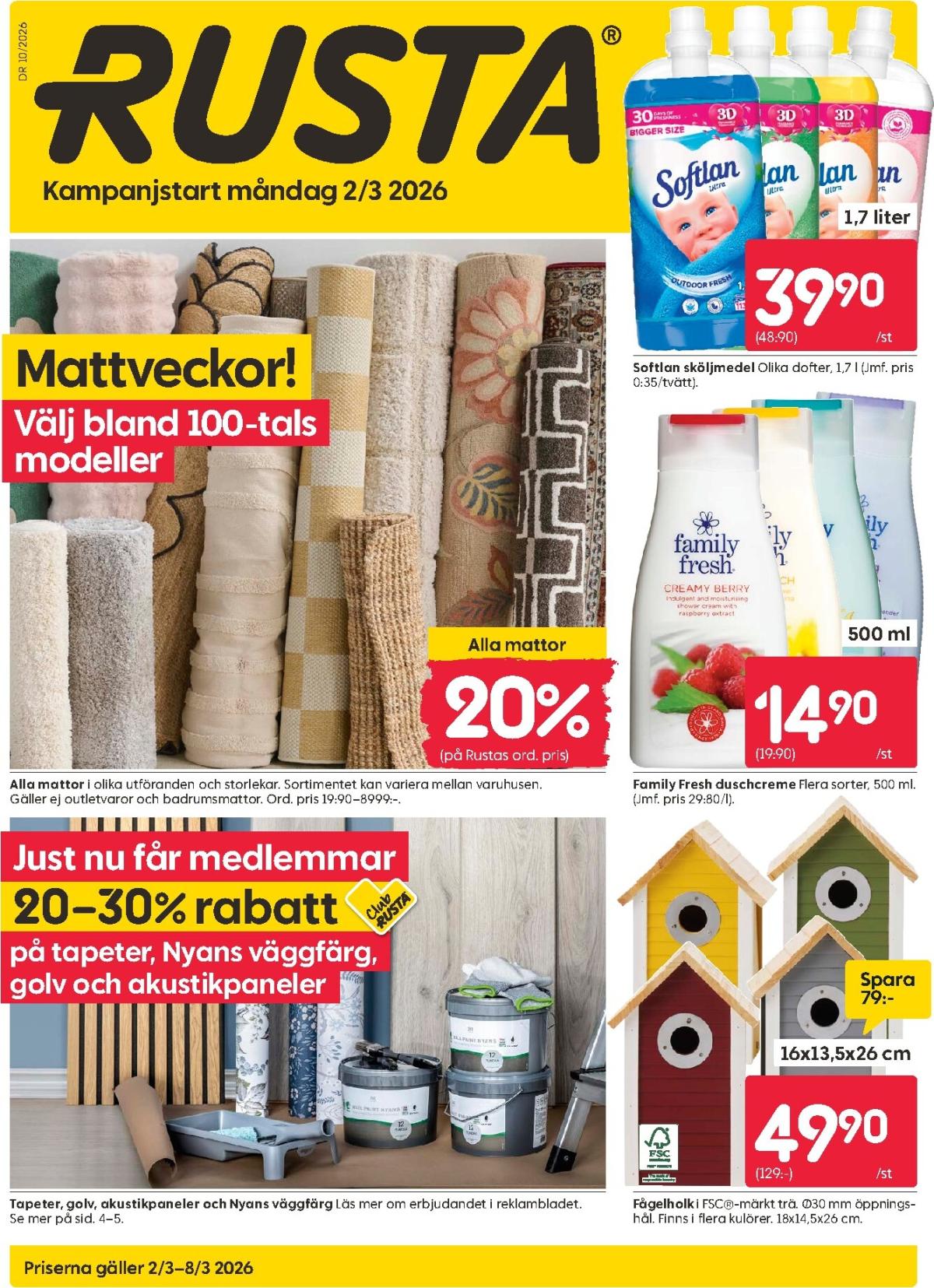 Rusta-reklambladet giltigt från 02/03/2026 - 08/03/2026
