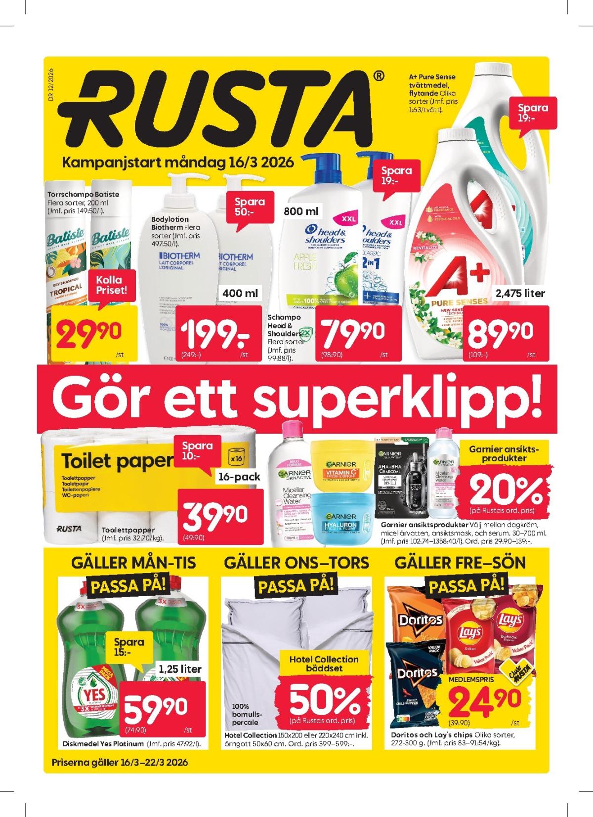 Rusta-reklambladet giltigt från 16/03/2026 - 22/03/2026