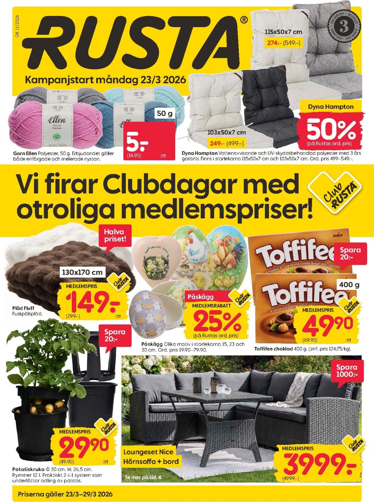 Rusta-reklambladet giltigt från 23/03/2026 - 29/03/2026