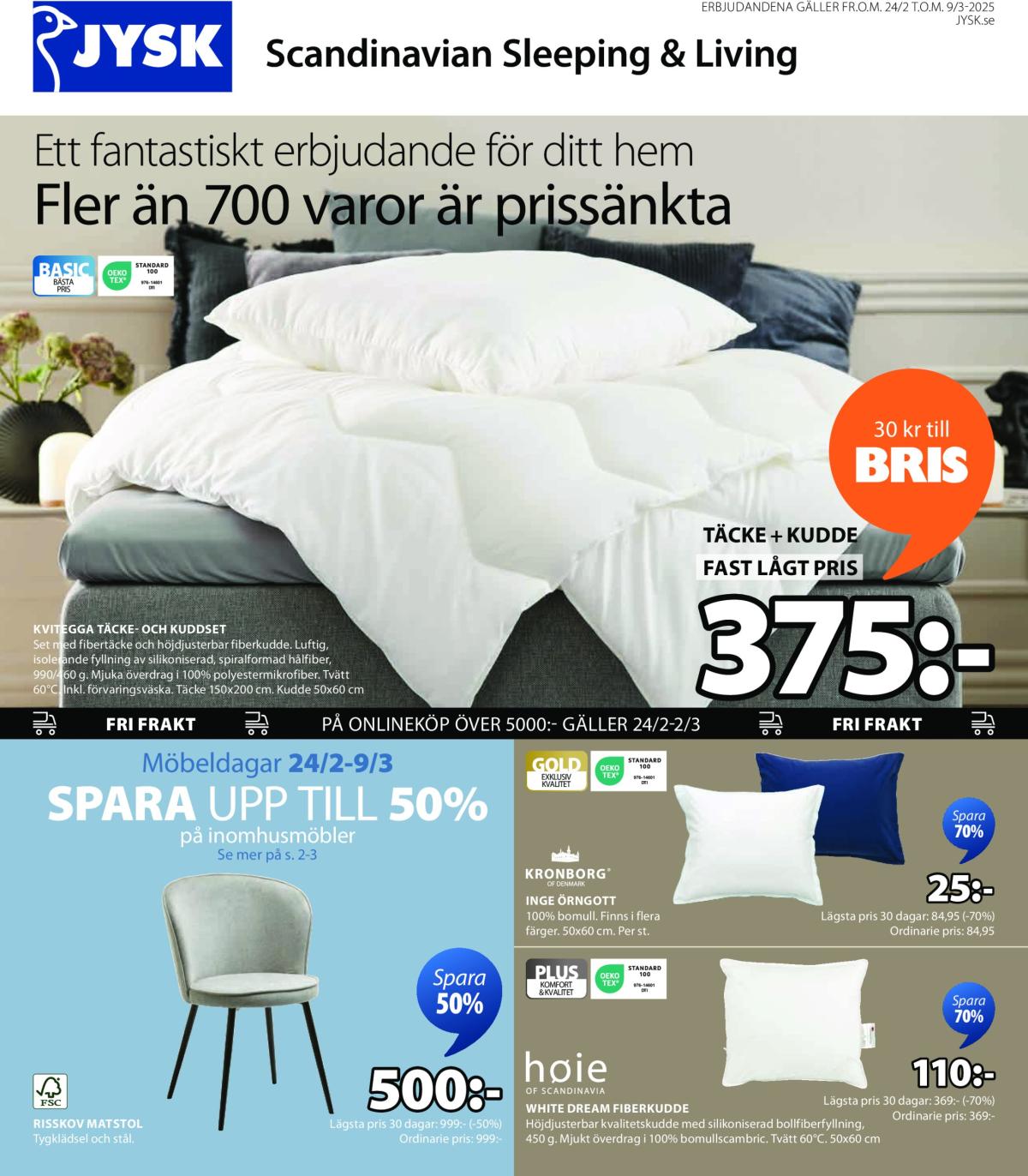 JYSK-reklambladet giltigt från 24/02 - 09/03