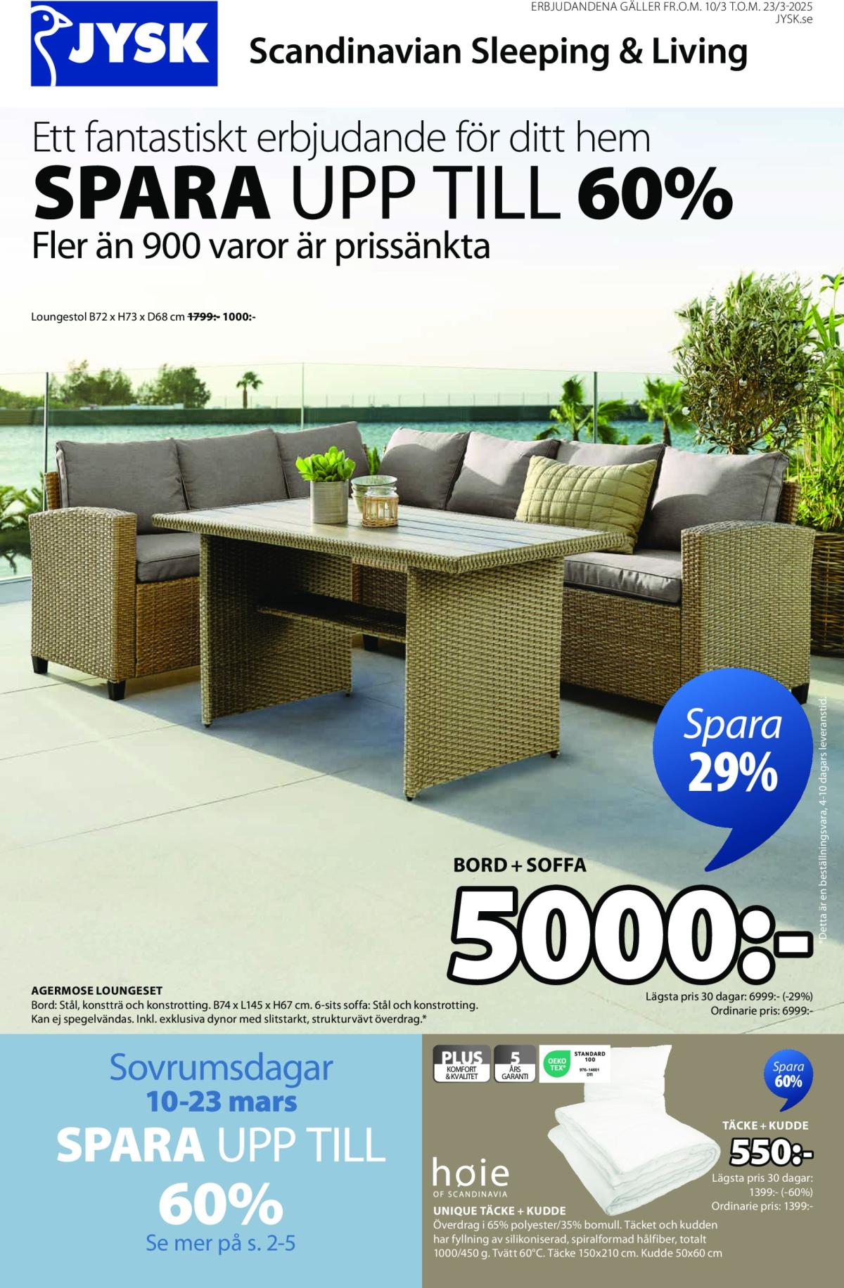 JYSK-reklambladet giltigt från 10/03 - 23/03